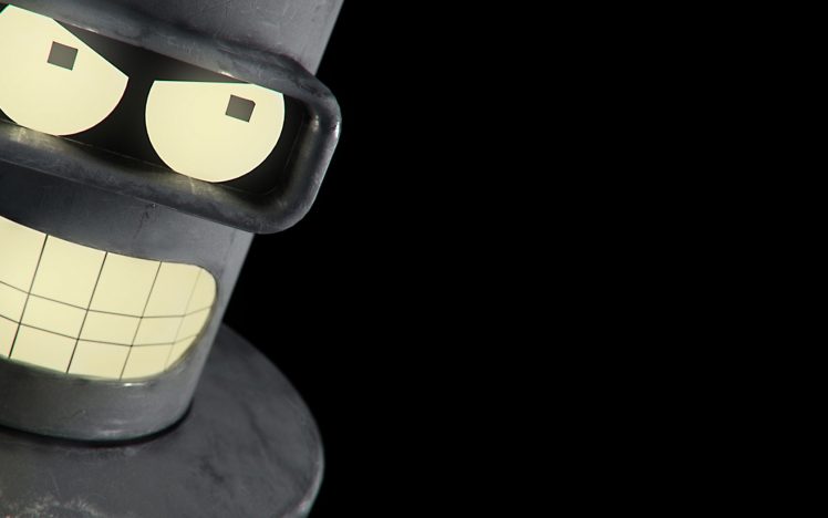 Bender, Futurama, Robot, Black background HD Wallpaper Desktop Background