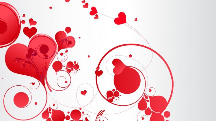 heart, Vector art, Simple background, Valentines Day HD Wallpaper Desktop Background