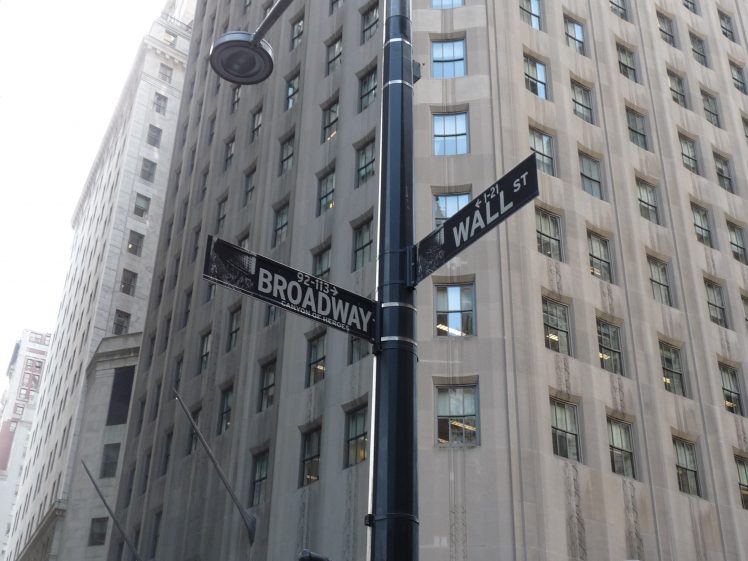 Broadway, Wall Street, New York City, Street, City, Road sign HD Wallpaper Desktop Background