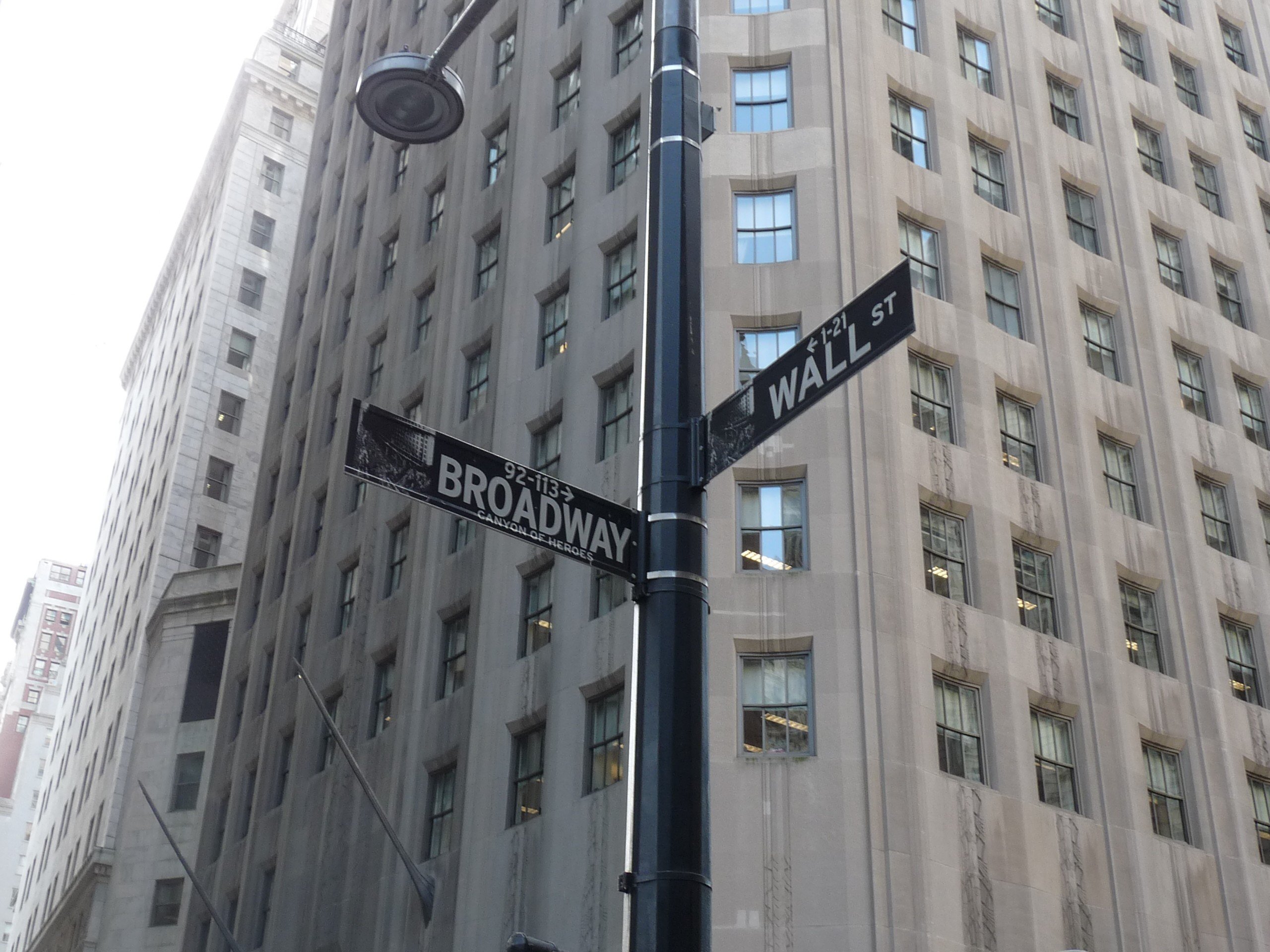 Broadway, Wall Street, New York City, Street, City, Road sign Wallpaper