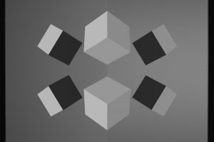 cube, Symetry, Monochrome