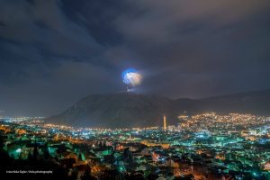 Mostar, Bosnia, Bosnia and Herzegovina, Night, Fireworks, City, City lights