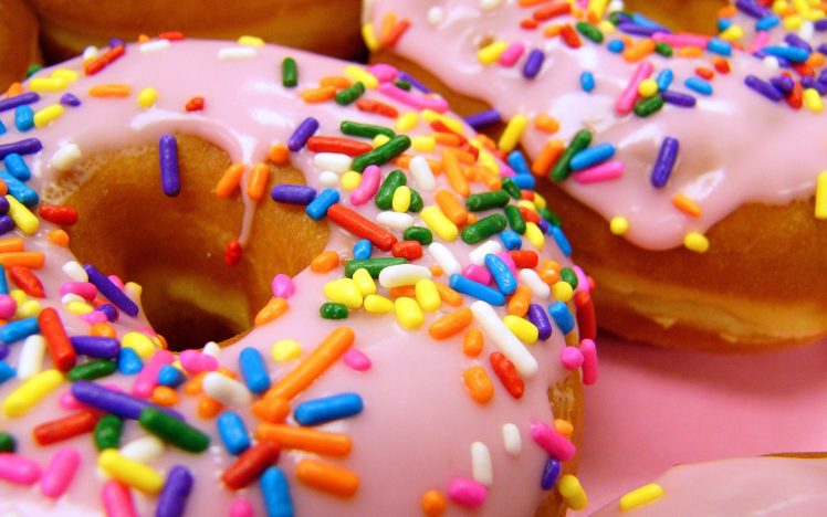 food, Donut, Sprinkles, Macro HD Wallpaper Desktop Background