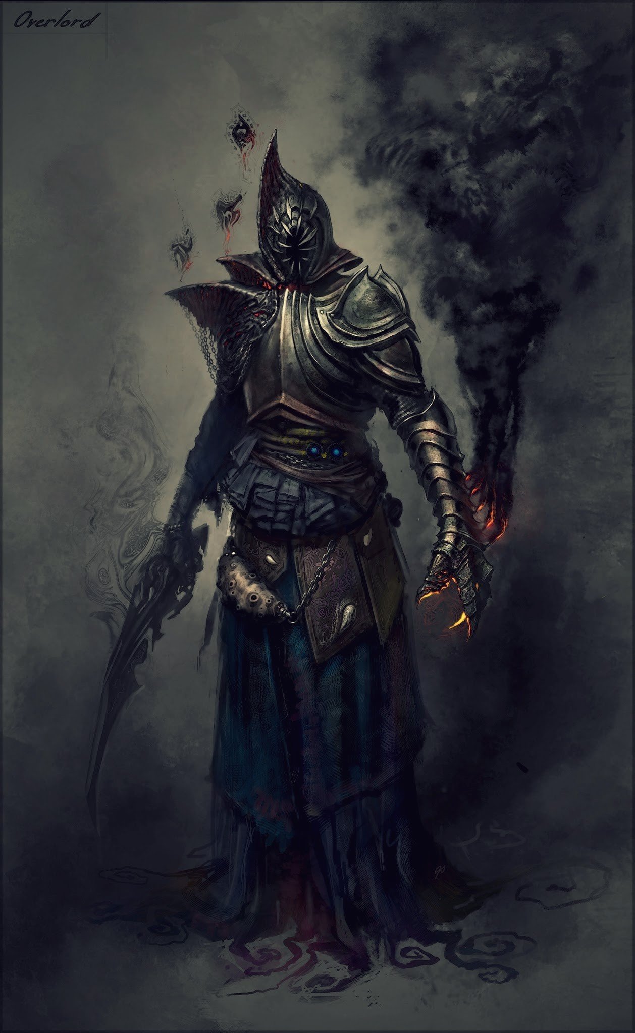drawing, Armor, Dark, Sword, Overlord, Demon Wallpapers HD ...