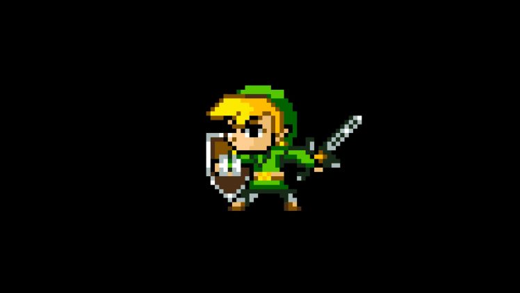 Zelda, Link, 8 bit, The Legend of Zelda, Minimalism, Pixels HD Wallpaper Desktop Background