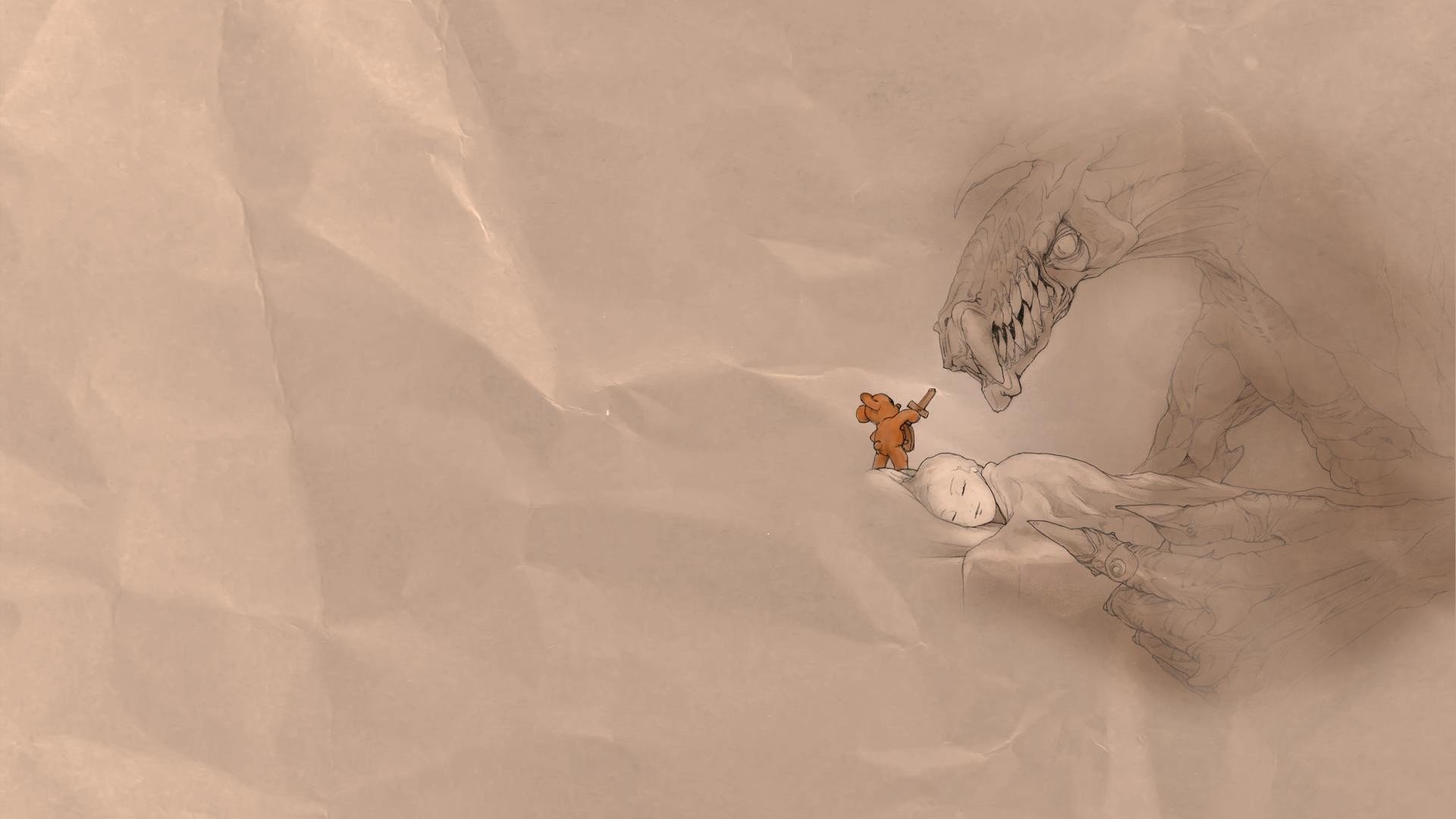 sketches, Drawing, Teddy bears, Minimalism Wallpaper