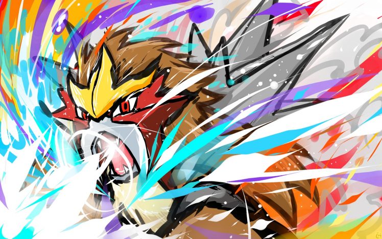 ishmam, Entei, Pokémon HD Wallpaper Desktop Background