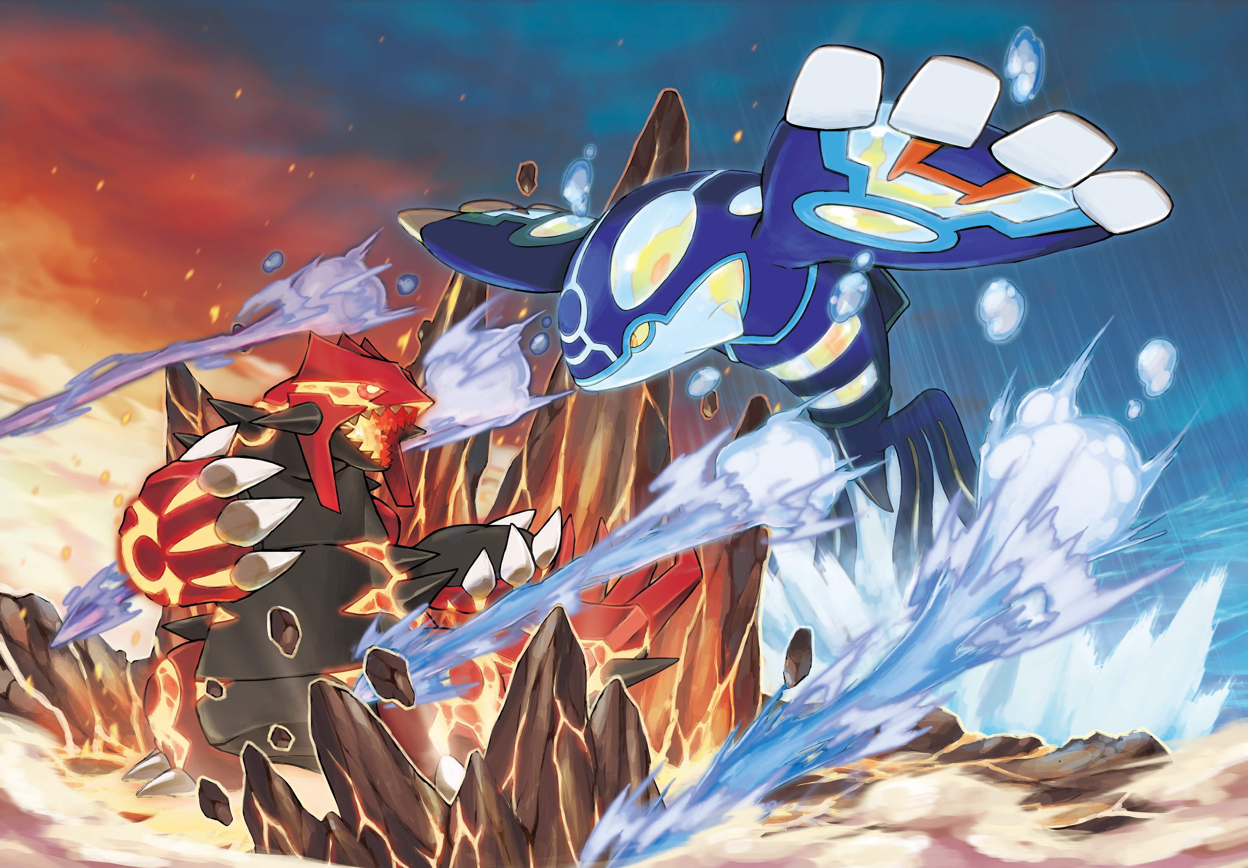Pokémon, Groudon, Primal Groudon, Kyogre, Primal Kyogre, Pokemon Sapphire, Pokemon Ruby Wallpaper