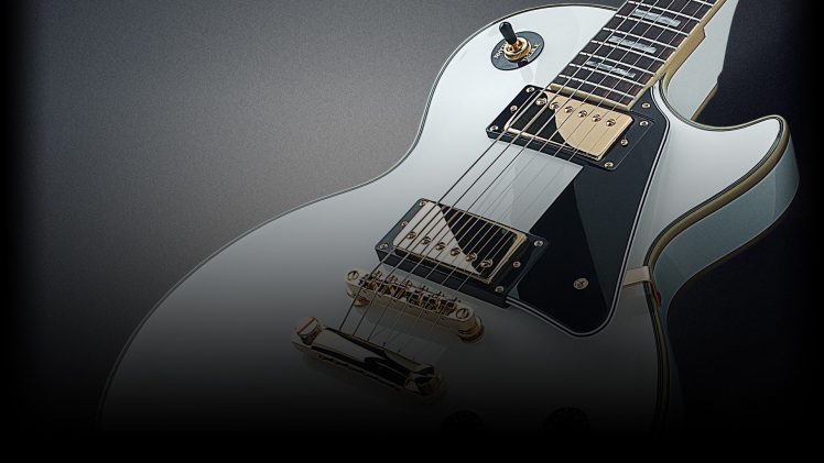 guitar, Music, White, Rocksmith, Gold, Les paul, Gibson HD Wallpaper Desktop Background