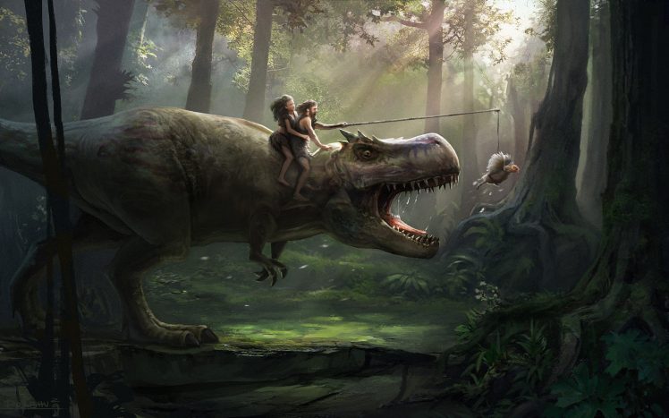 T Rex, Prehistoric, Humor HD Wallpaper Desktop Background