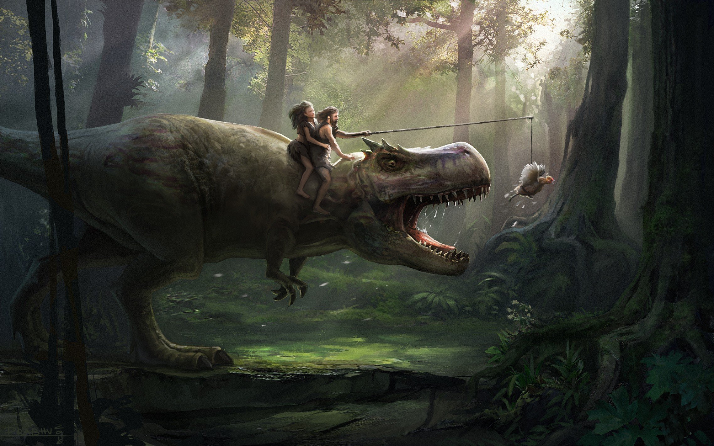 T Rex, Prehistoric, Humor Wallpaper