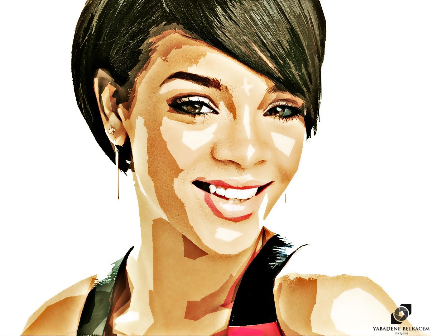 celebrity, Face, Rihanna, Photoshop Wallpaper