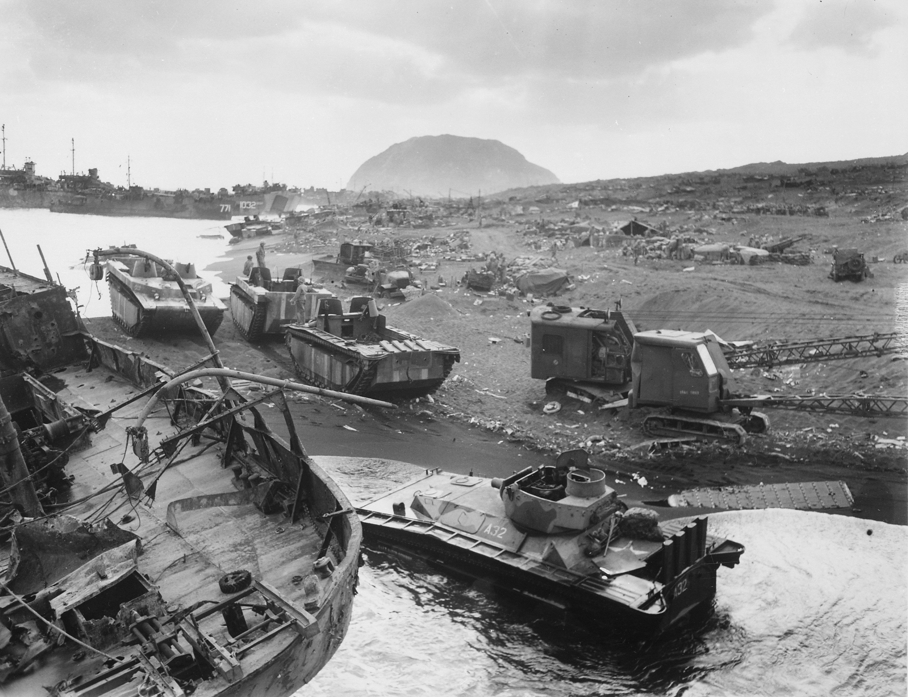monochrome, World War II, Iwo Jima Wallpaper