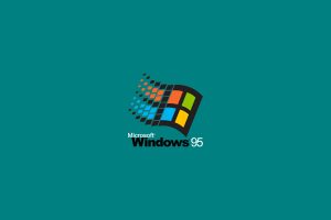window, Windows 95, Microsoft Windows, Microsoft, Green background, Minimalism, Simple background, Simple, Logo, Operating systems, Computer, Nostalgia, Vintage