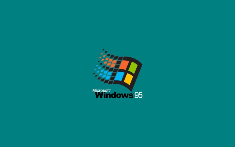window, Windows 95, Microsoft Windows, Microsoft, Green background, Minimalism, Simple background, Simple, Logo, Operating systems, Computer, Nostalgia, Vintage HD Wallpaper Desktop Background