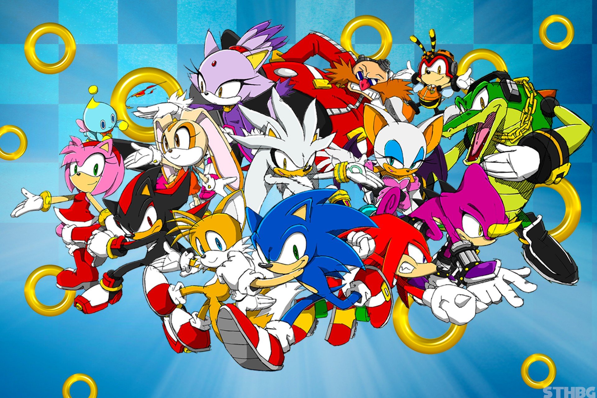 Tails (character), Sonic, Sonic the Hedgehog, Shadow the Hedgehog, Knuckles Wallpaper