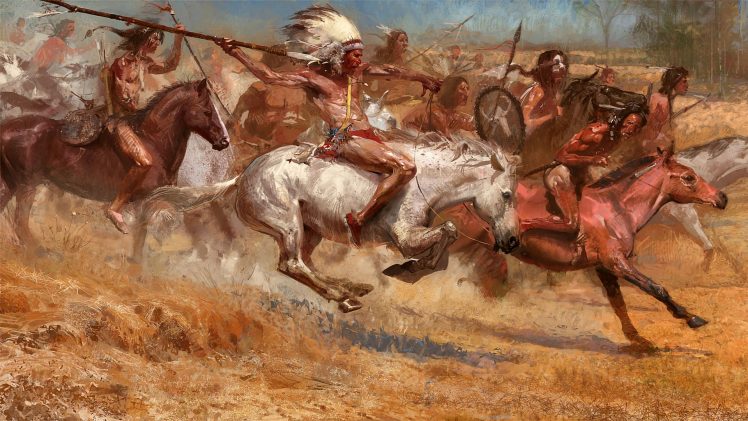 Native Americans, Spear, Battle HD Wallpaper Desktop Background