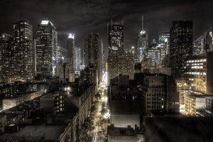 night, City, Lights, Skyscraper, New York City