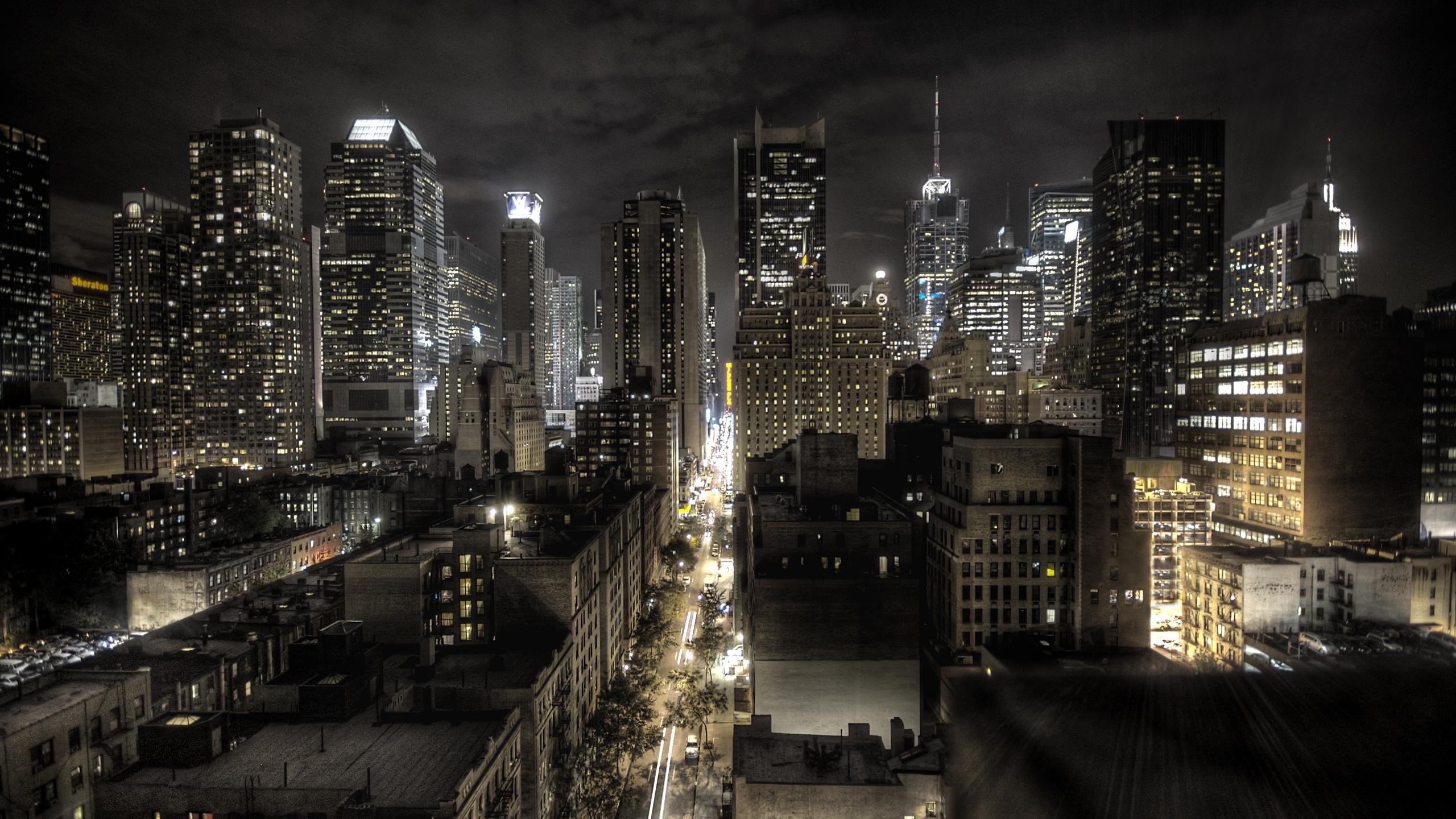 Night, City, Lights, Skyscraper, New York City Wallpapers Hd / Desktop