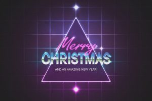 1980s, Christmas, Triangle, Purple