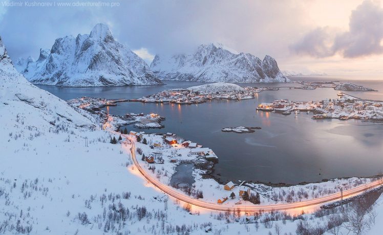 snow, Norway, Lofoten HD Wallpaper Desktop Background