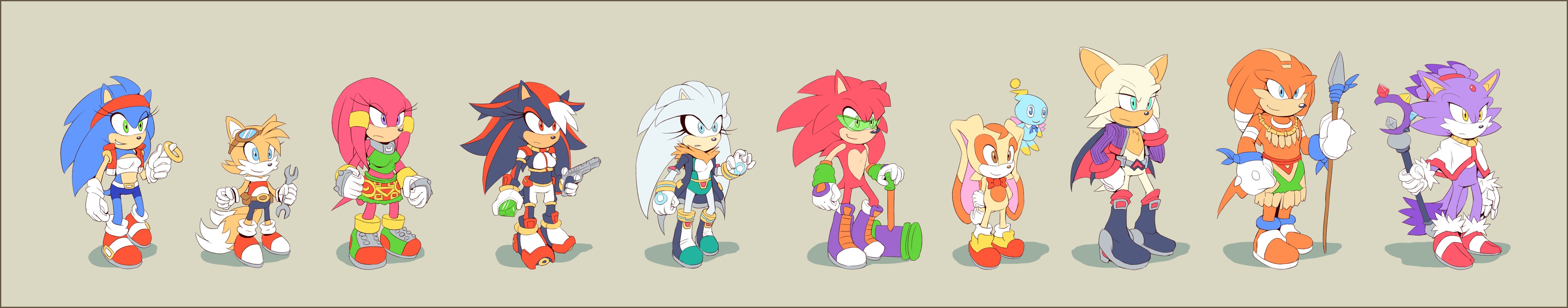 Tails (character), Sonic, Sonic the Hedgehog, Genderswap, Shadow the Hedgehog, Knuckles Wallpaper