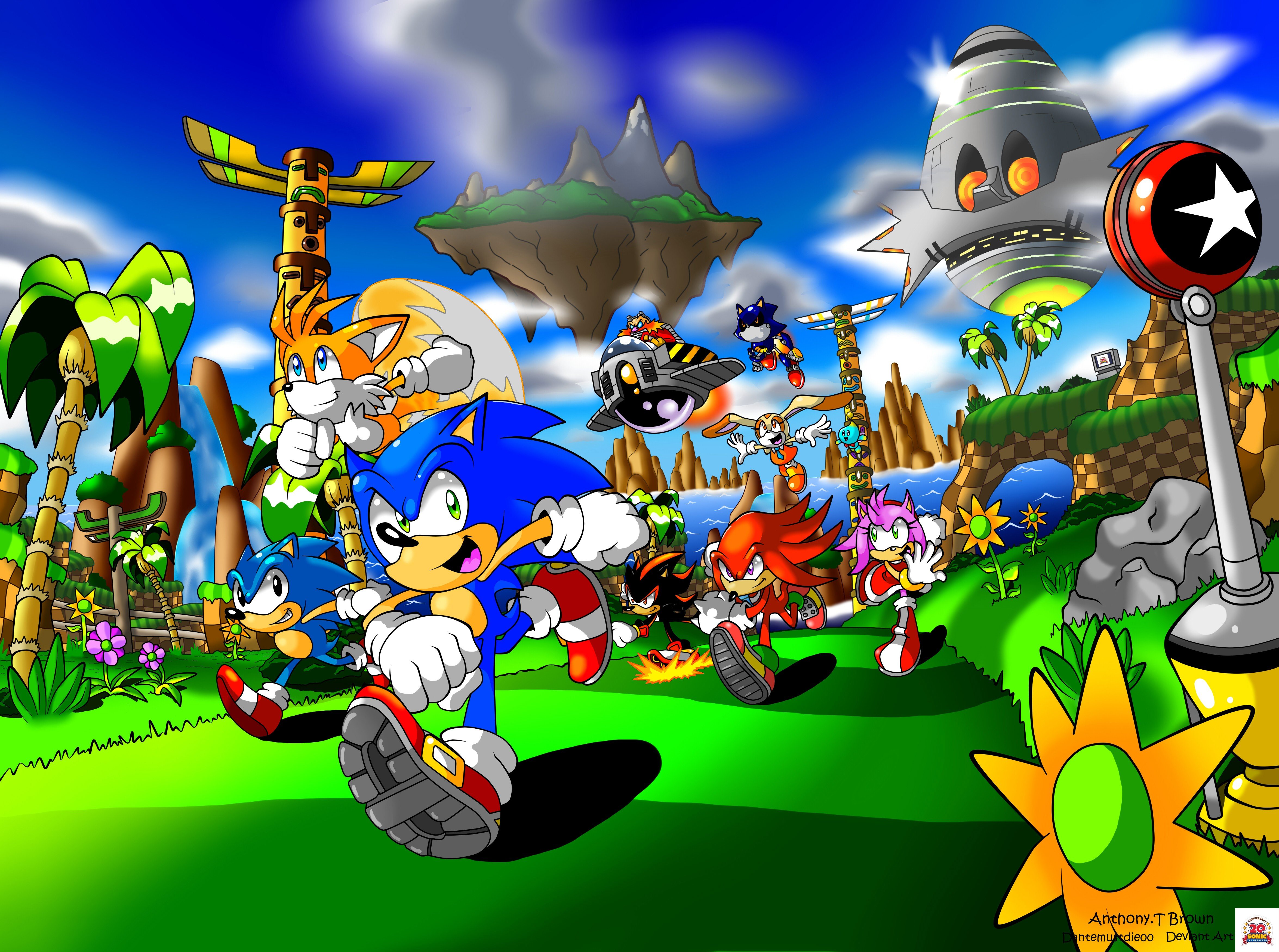 Tails (character), Sonic, Sonic the Hedgehog, Metal Sonic, Shadow the Hedgehog, Knuckles Wallpaper