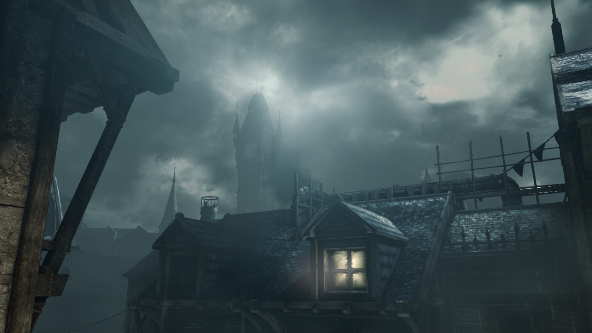 Thief, Night, Moon, Mist, Church Wallpaper