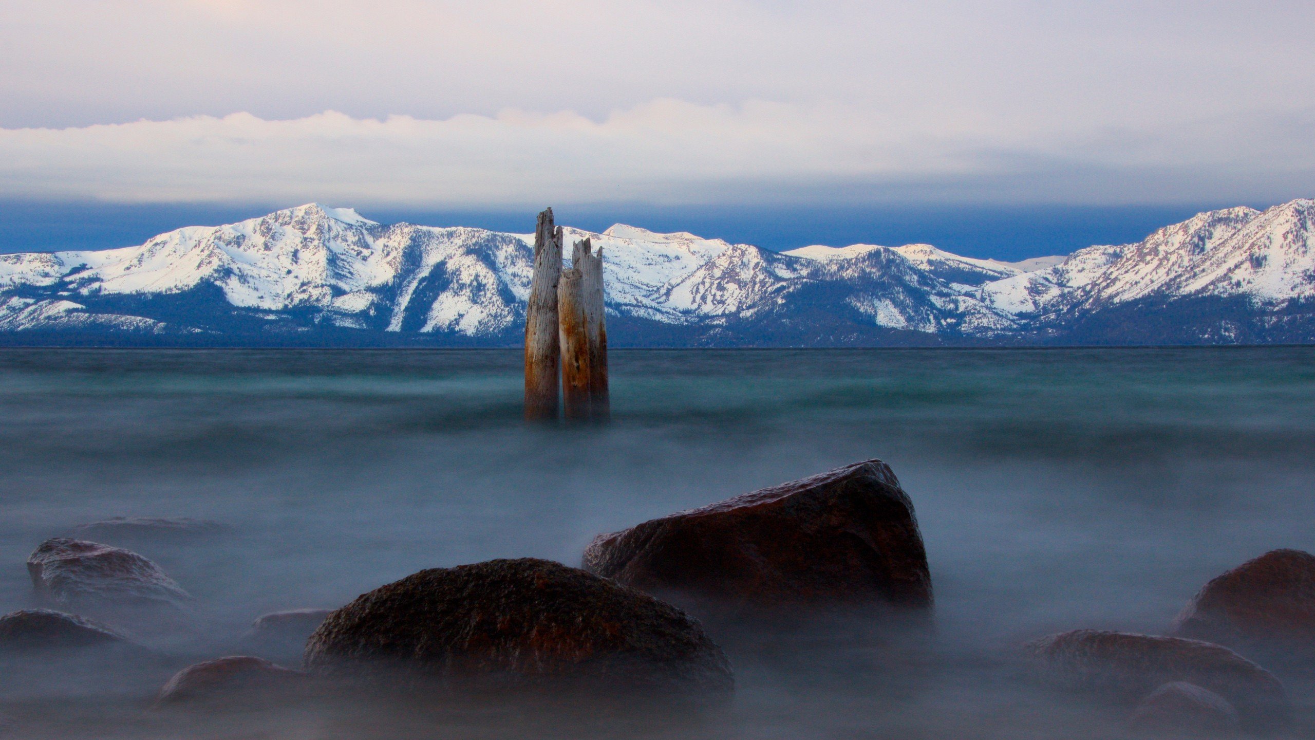Lake Tahoe, Mist, Mountains, Lake Wallpaper