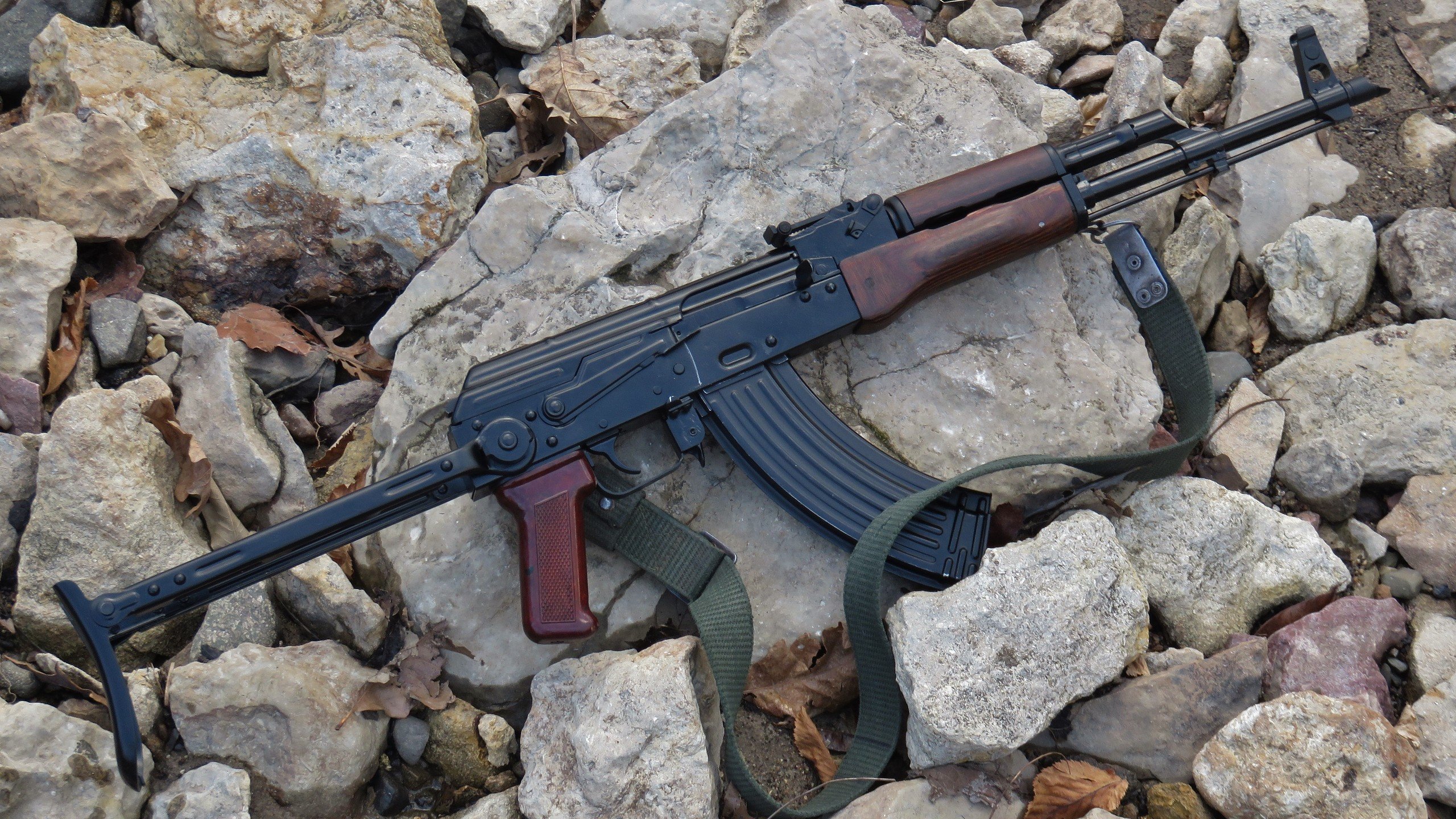 kalashnikov, Gun, Weapon, Poland, AKMS Wallpaper