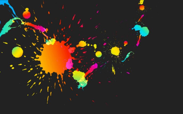paint splatter, Colorful HD Wallpaper Desktop Background