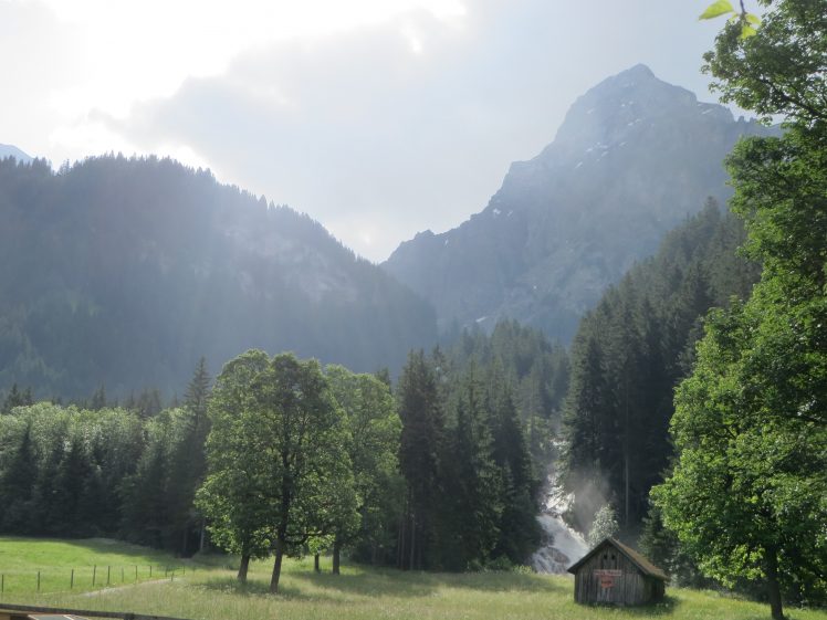 Switzerland, Mountains, Lenk, River, Shack, Swiss Alps, Alps, Bernese Alps HD Wallpaper Desktop Background