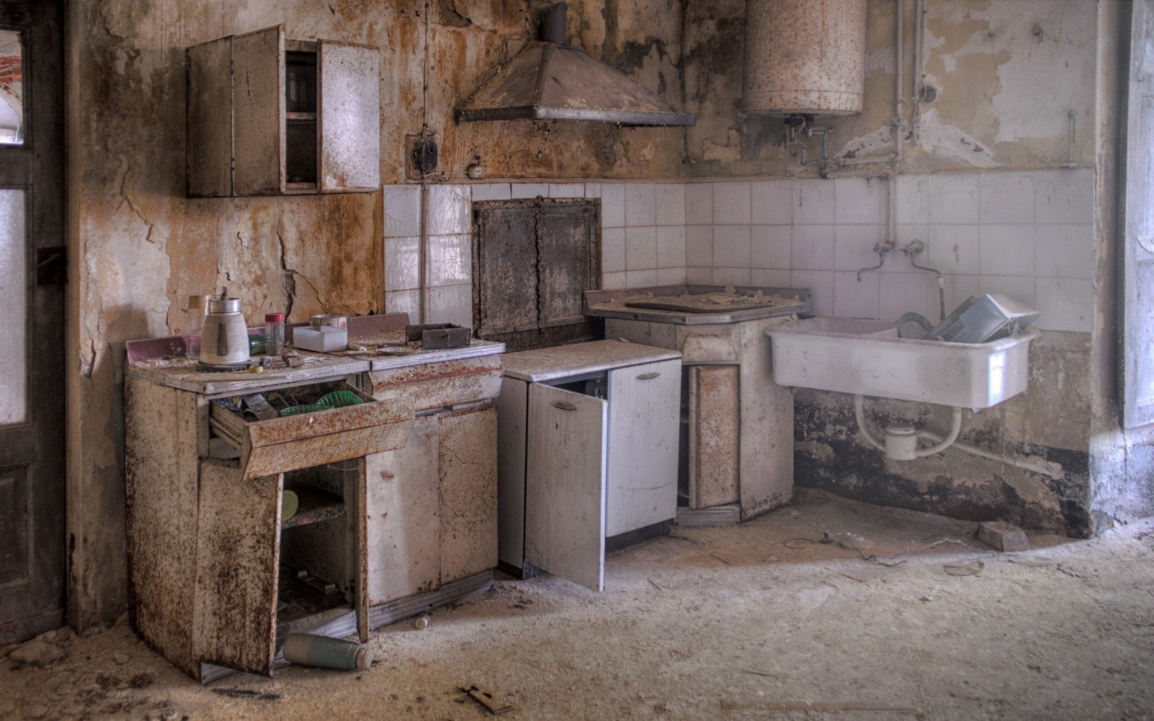 kitchen, Interior, Ruin Wallpaper