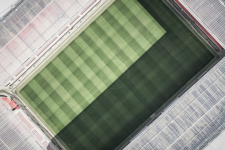 Soccer Field, Helicopter view HD Wallpaper Desktop Background