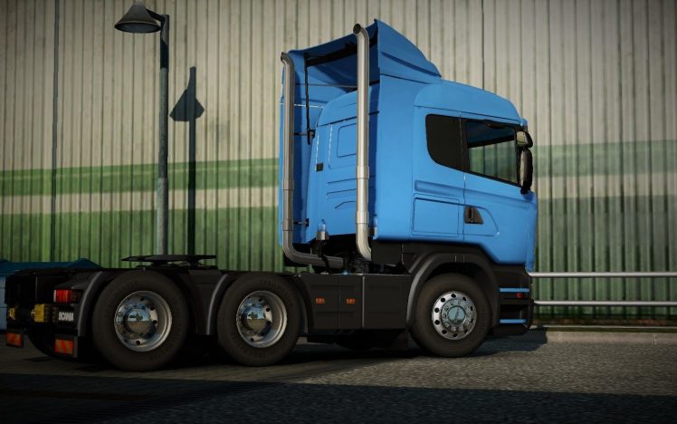 Scania, Trucks, Blue, Green, Euro Truck Simulator 2 HD Wallpaper Desktop Background