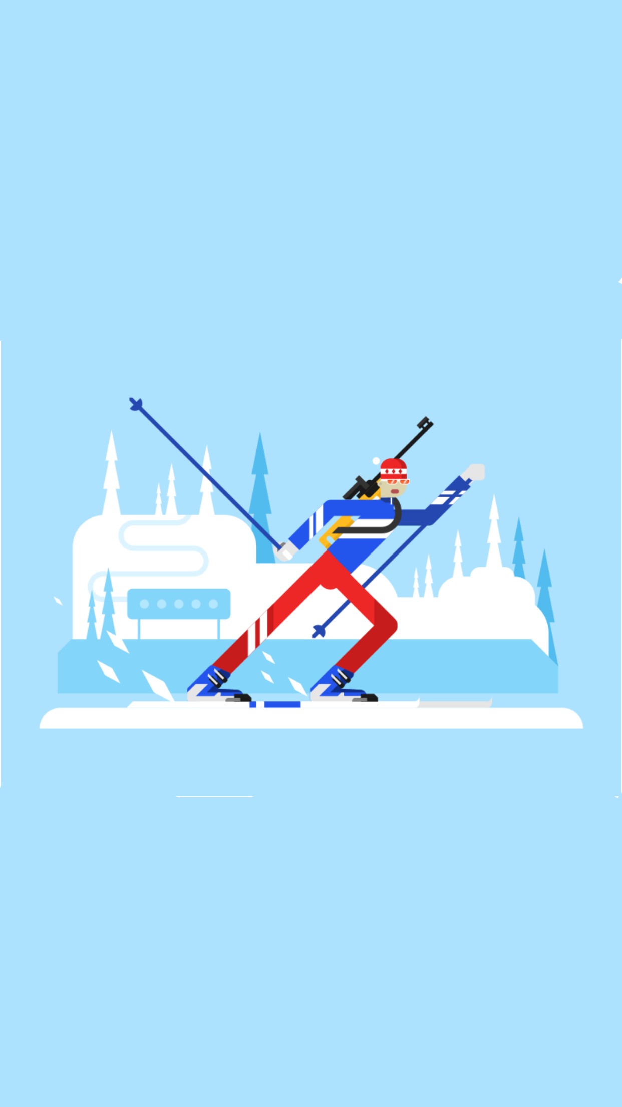 skiing, Minimalism Wallpaper