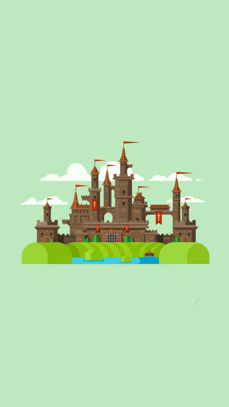 castle, Minimalism HD Wallpaper Desktop Background