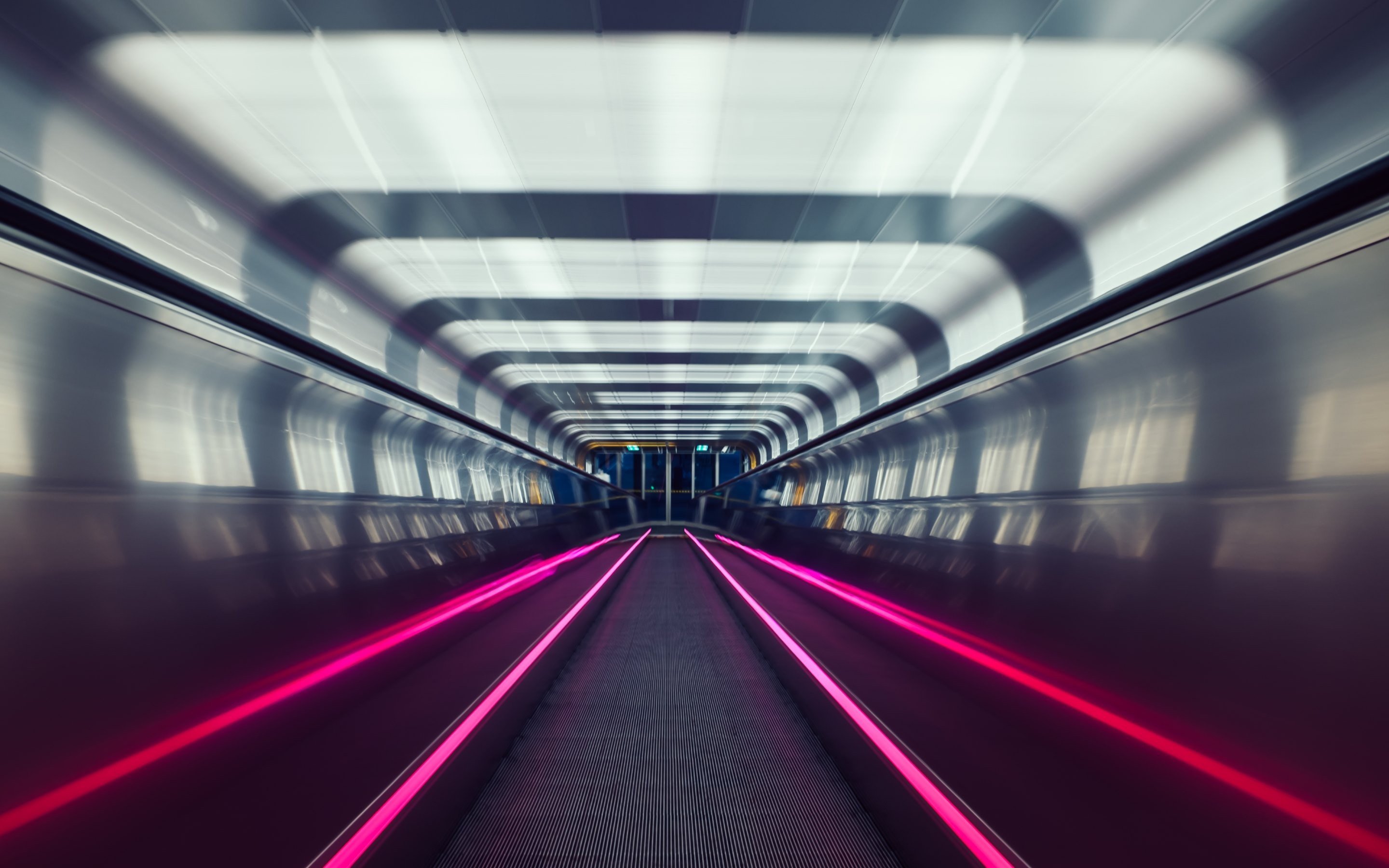 Oslo, Subway, Tracks, Lights, Pink, Motion blur, Architecture Wallpaper