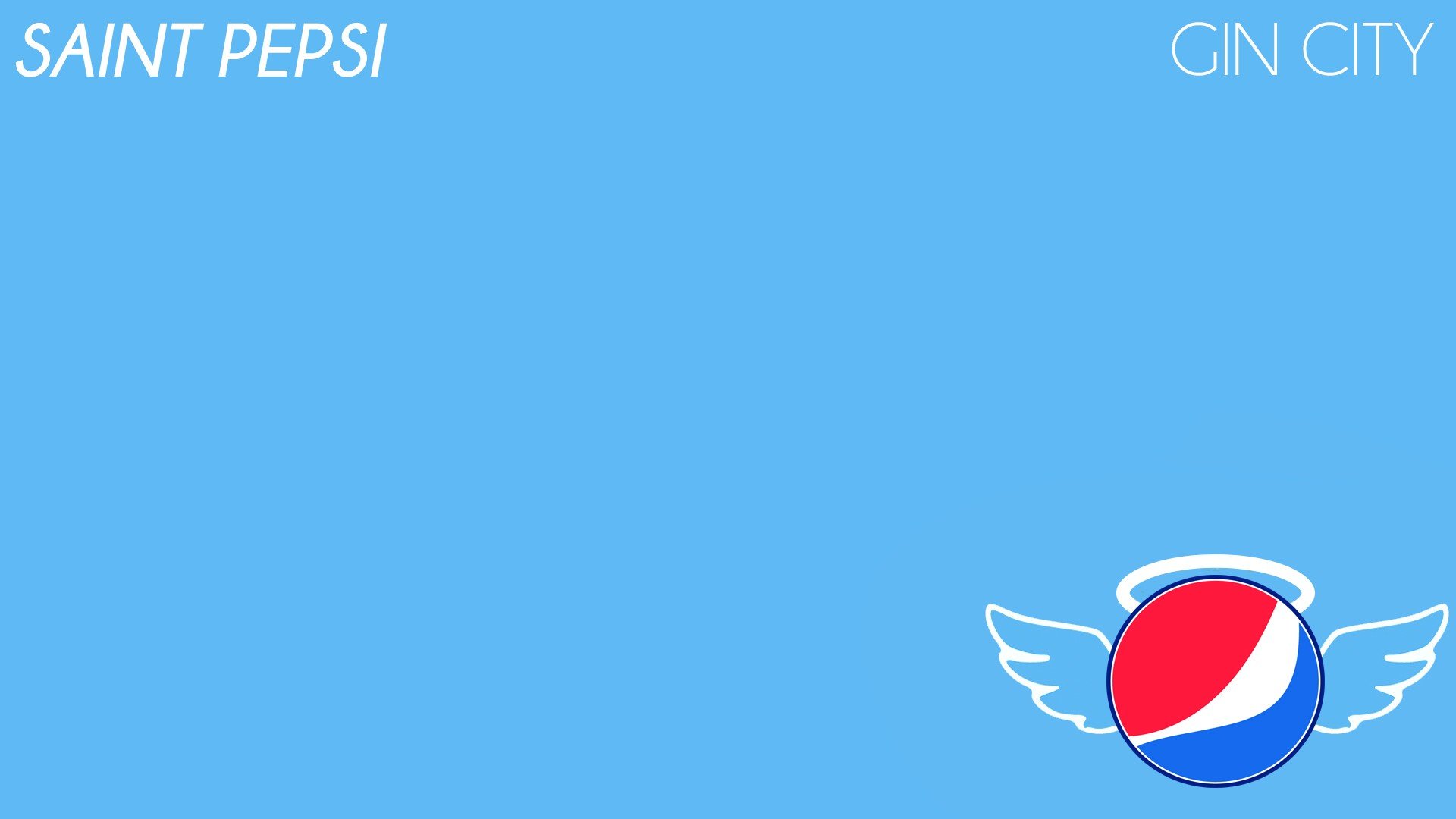 Saint Pepsi, Gin City, Pepsi, Simple, Minimalism Wallpaper