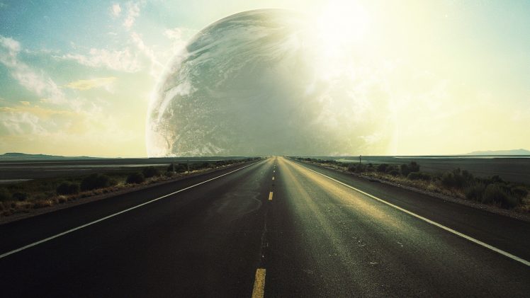 highway, Photography, Science fiction HD Wallpaper Desktop Background