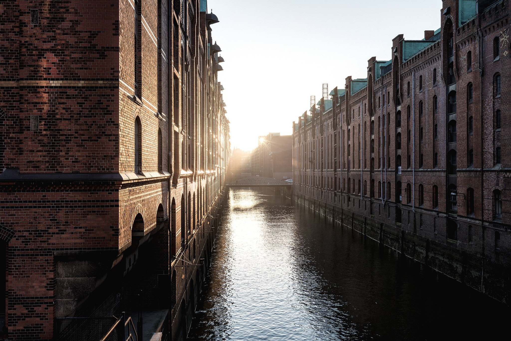 sunlight, Bricks, Building, Germany, Water, Hamburg, Speicherstadt Wallpaper
