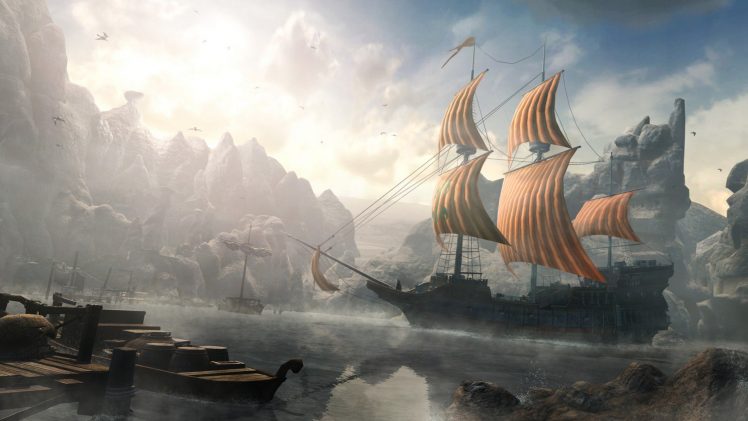 sailing ship, Water, Ports HD Wallpaper Desktop Background