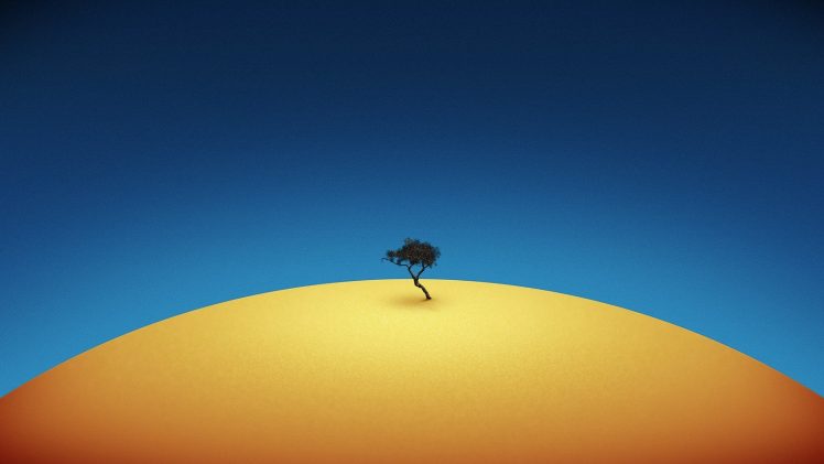 trees, Minimalism, Simple background HD Wallpaper Desktop Background