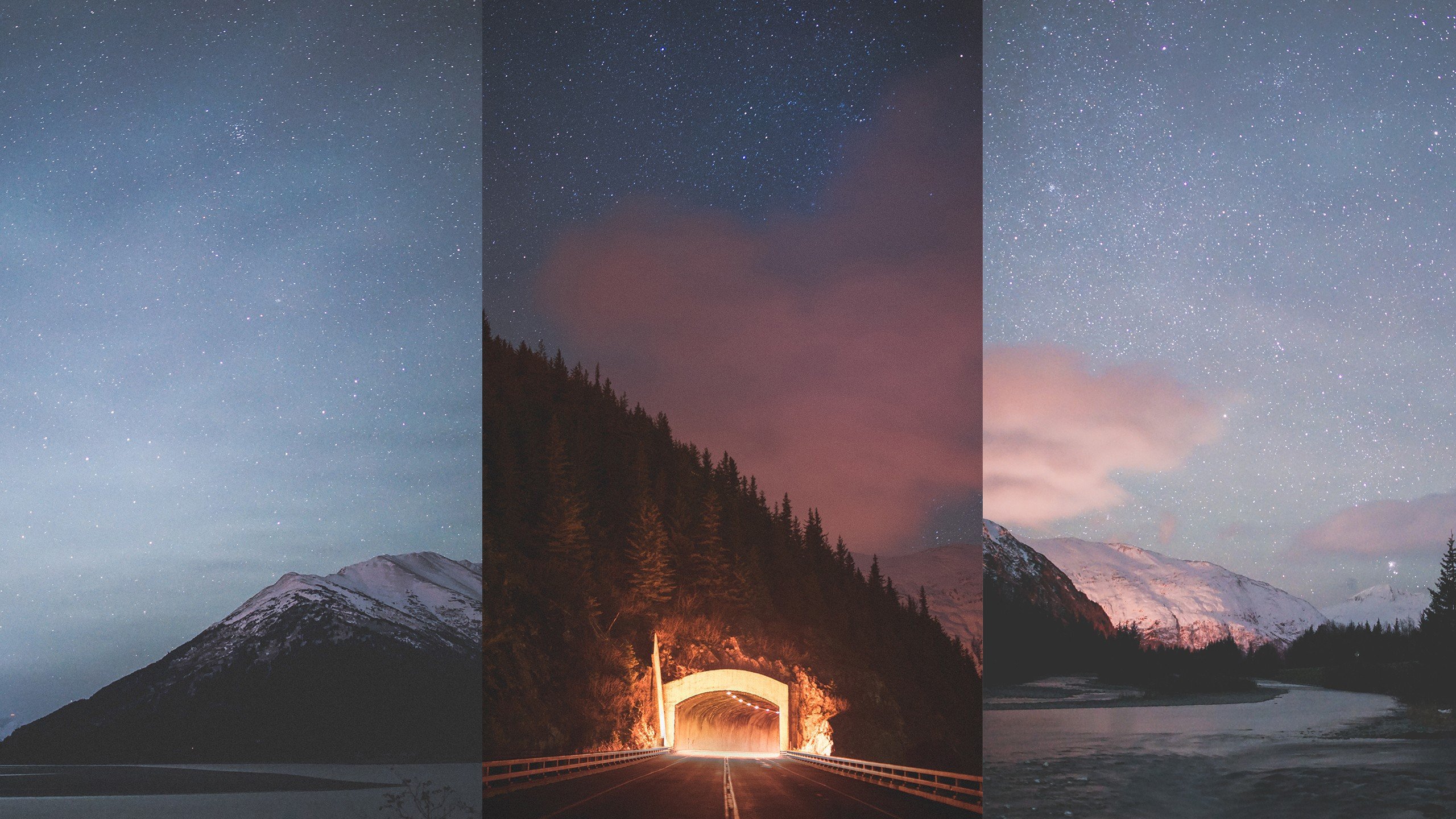 mountains, Tunnel Wallpaper
