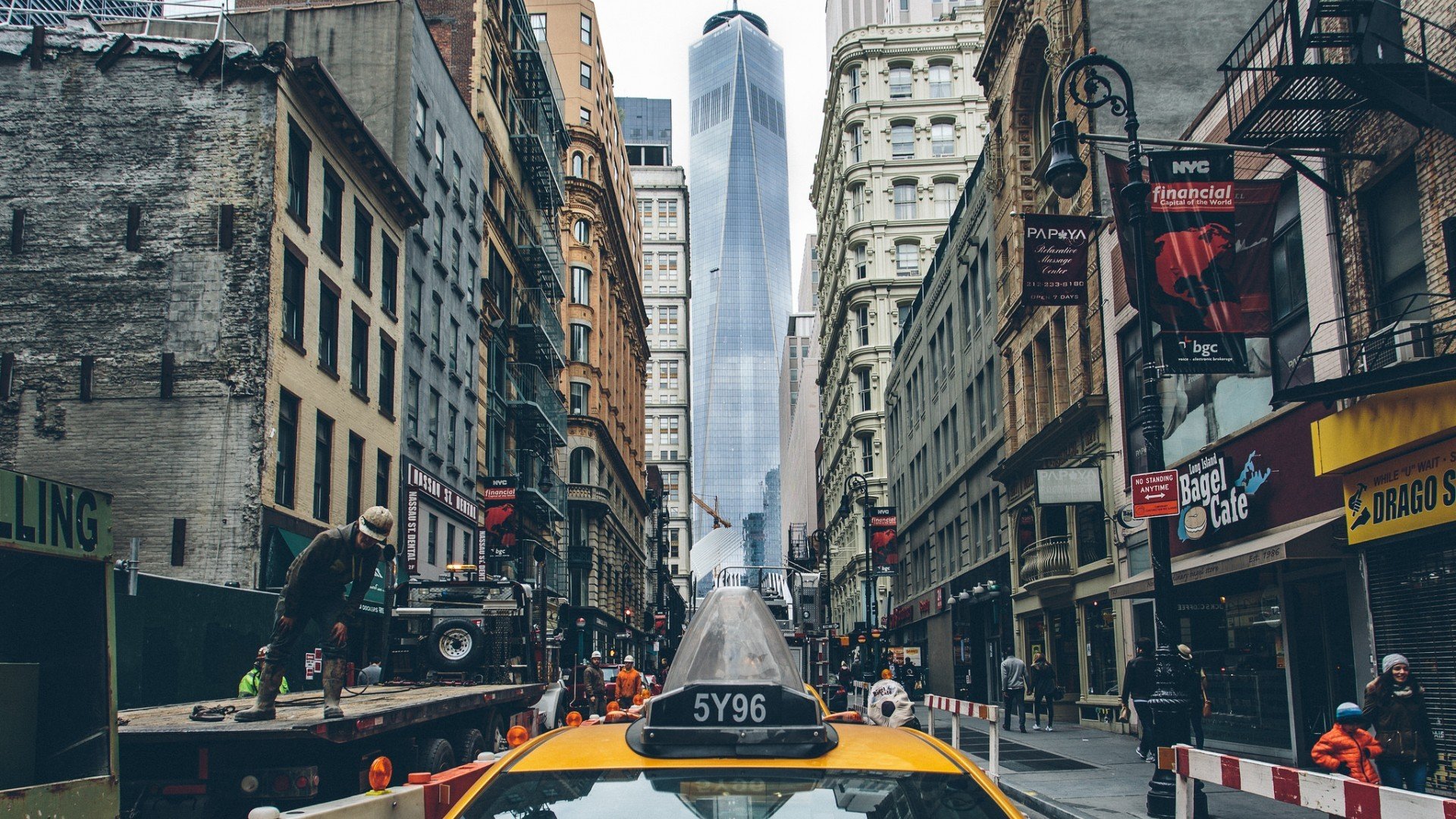 city, New York City, Taxi, Building Wallpaper