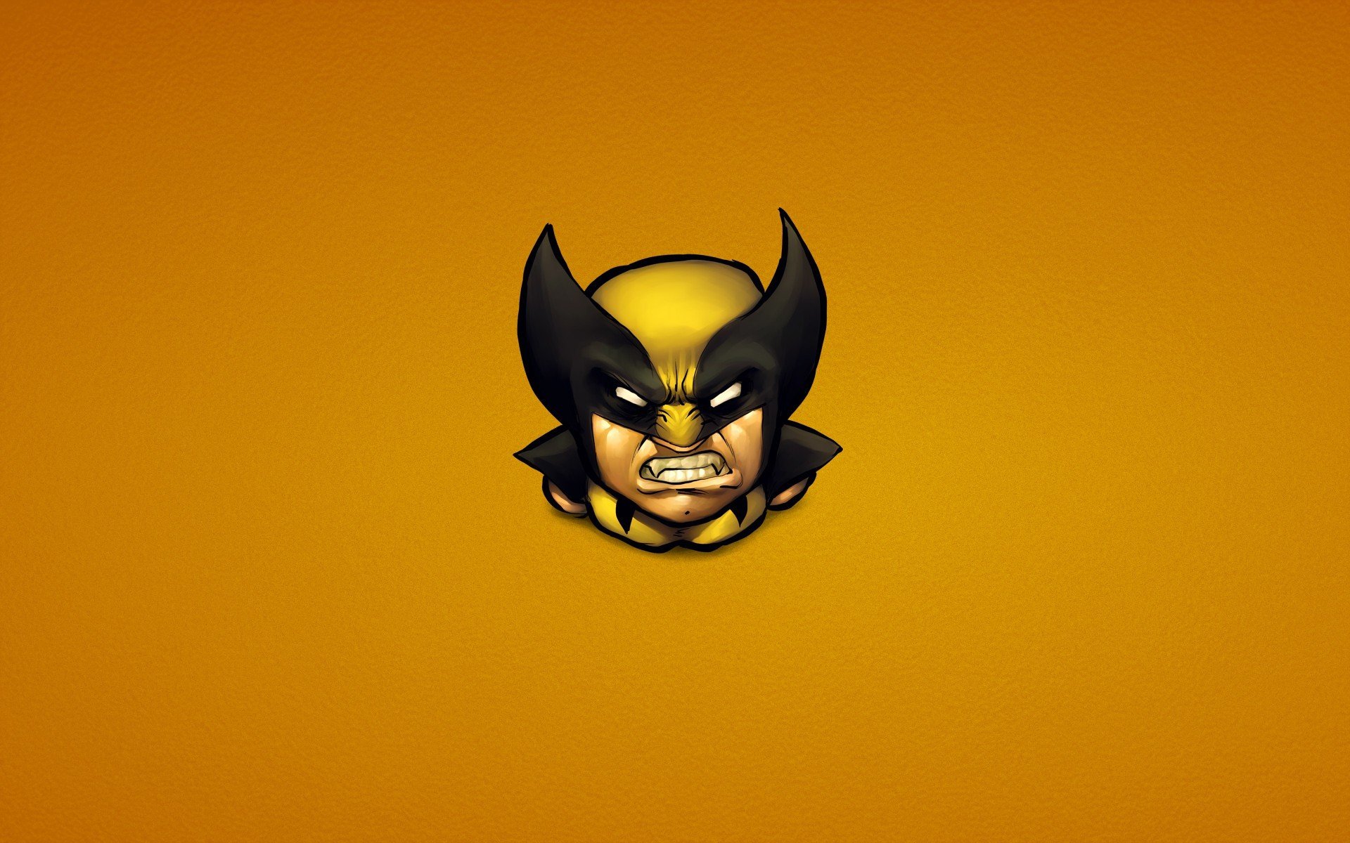 Wolverine, Paul Davey, Yellow, Minimalism Wallpaper