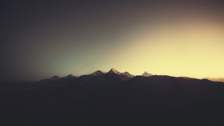 mountains, Minimalism HD Wallpaper Desktop Background