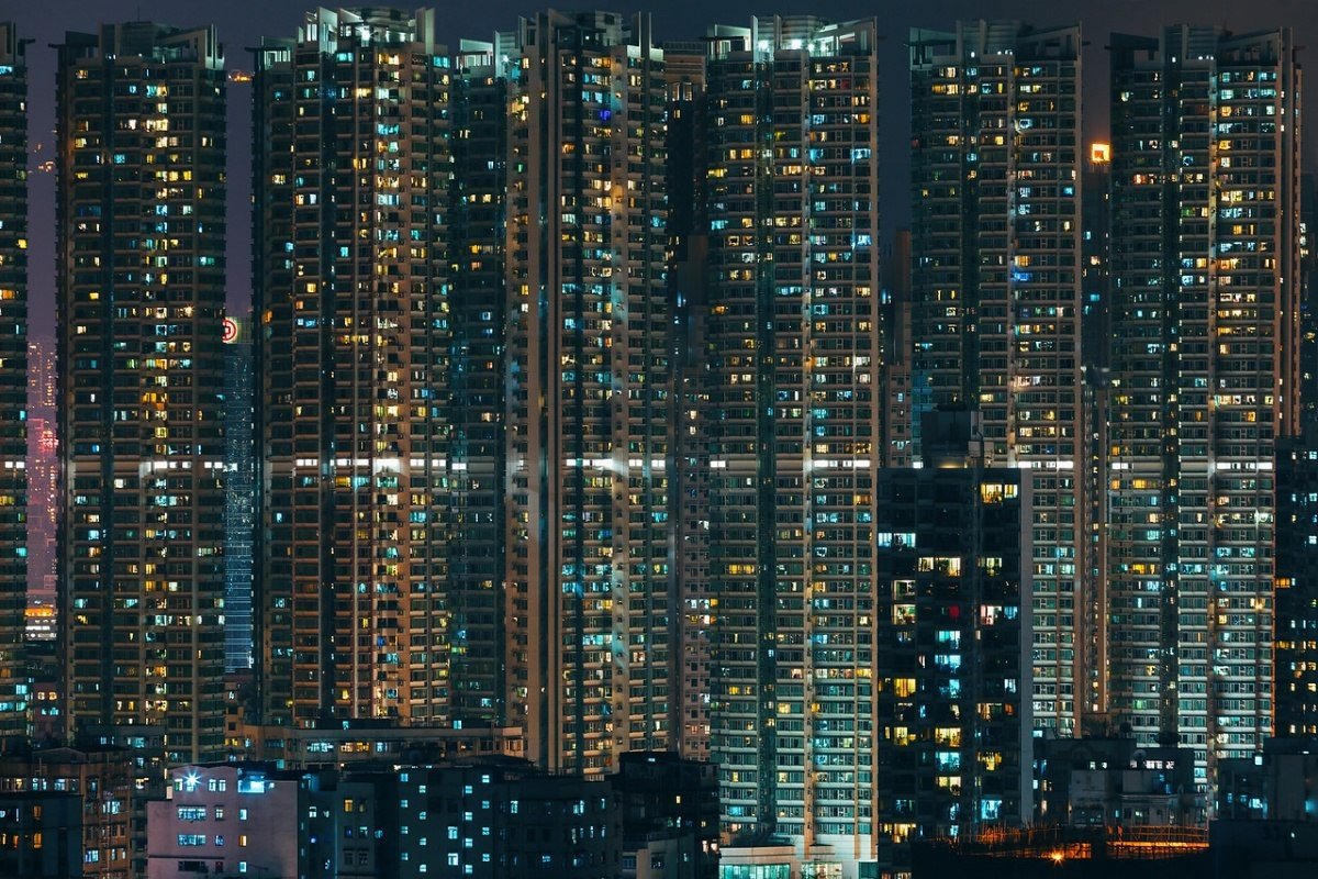 city, Minimalism, Night Wallpaper
