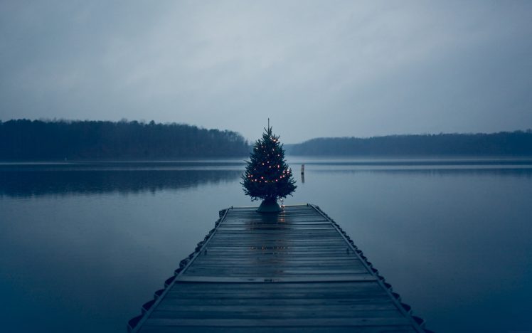 Christmas, Lake, Water HD Wallpaper Desktop Background
