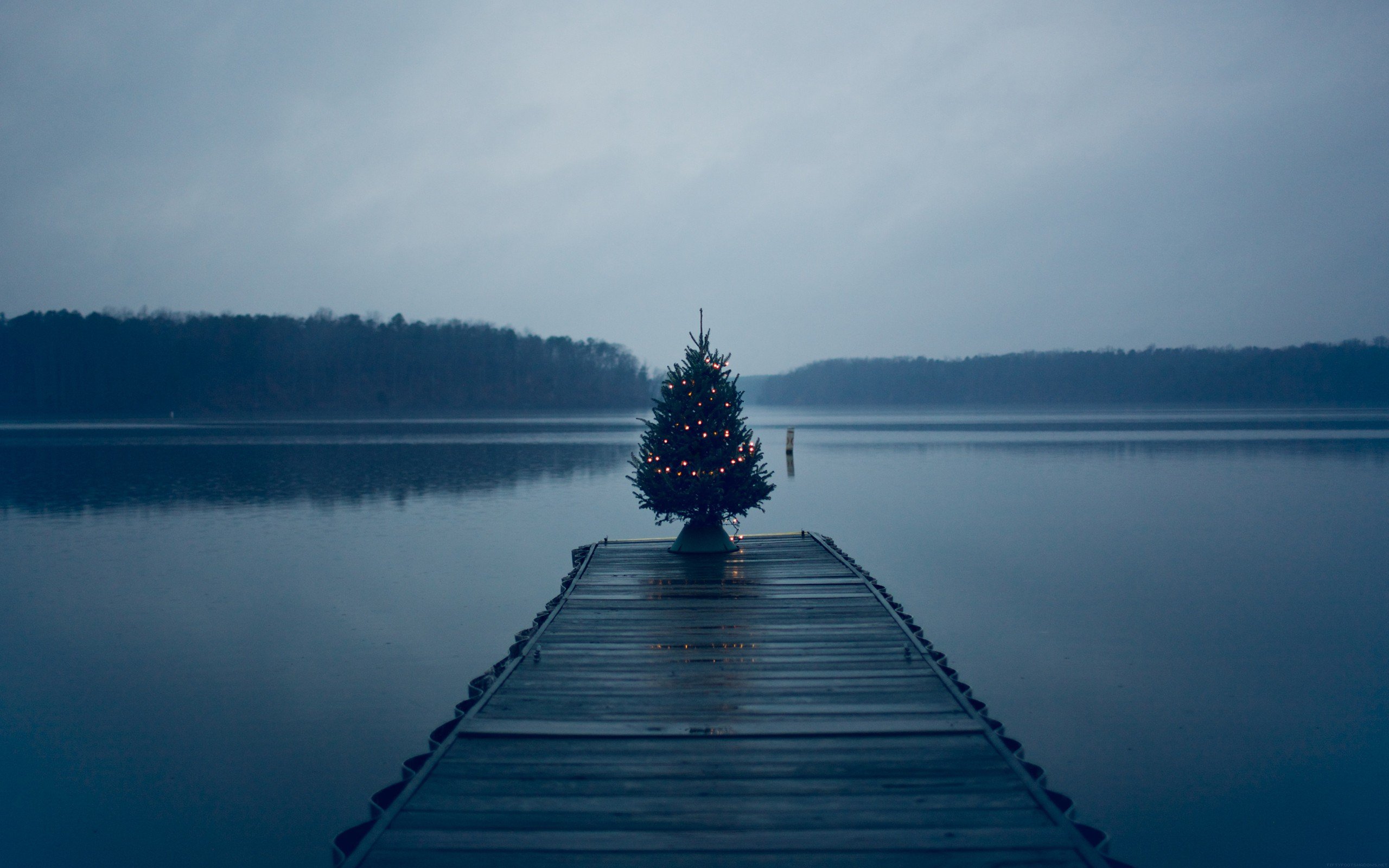 Christmas, Lake, Water Wallpaper